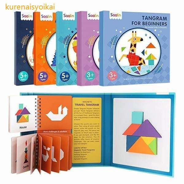 タングラム プレイブック マグネット シルエットパズル 図形あそび マグネットボード 磁石 Eva製 全5種類 3才 4才 5才 知育玩具 qov 紅商会 通販 Yahoo ショッピング