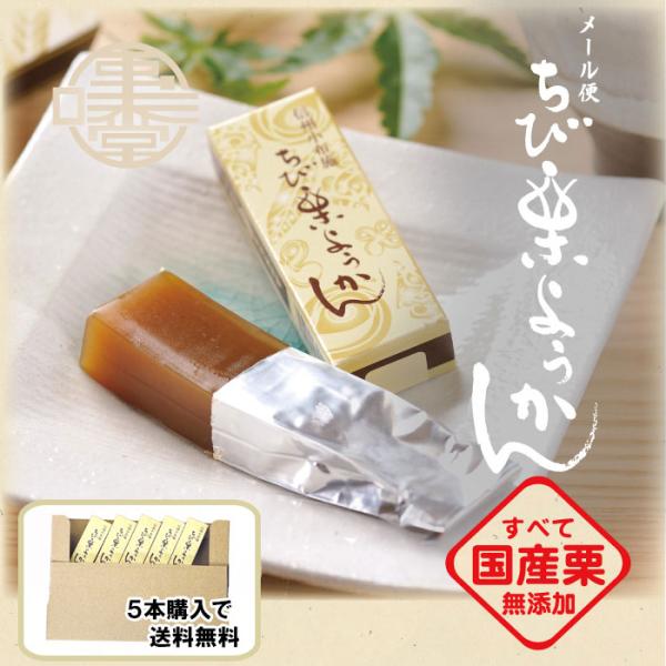 メール便 ちび栗ようかん 1個 42g 国産 5個で送料無料 銘菓 栗菓子 和菓子 お茶菓子 栗羊羹 携行食 行動食 くり クリ お一人様 お土産 小布施町 長野県 北信濃