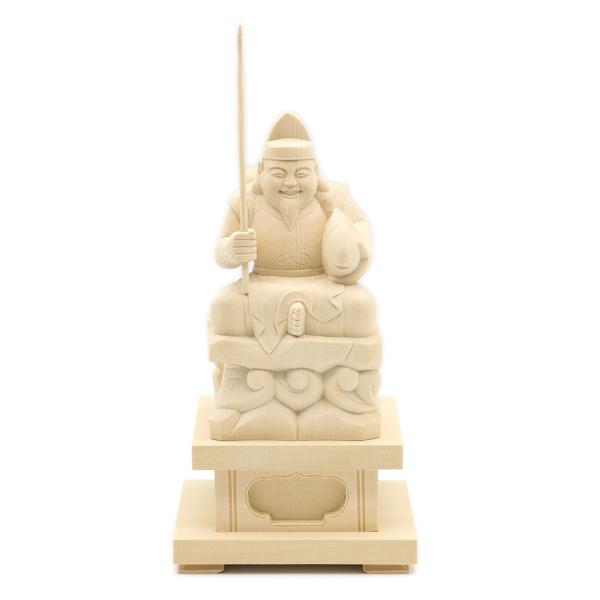 【工場直販のため低価格にて提供】【総高26cm(竿の長さを含む）、幅11cm、奥行き10cm】　恵比須天恵比須天は伊弉打諾尊（いざなぎのみこと）の第三子で蛭子尊（ひるこのみこと）。幼児三歳で立つことができず、舟に乗せ流され、西宮の浦に流れ着...