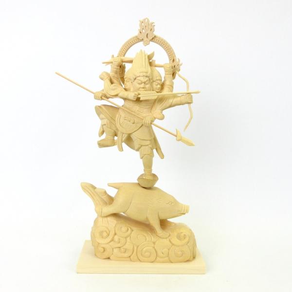 仏像 摩利支天 立像 騎猪像 29cm 桧木 : 栗田こだわり仏像専門店  