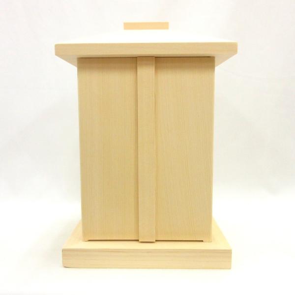 木製仏具 白木厨子 内寸W16*D16*H23cm 桧木 総ひのき お厨子 厨子仏壇