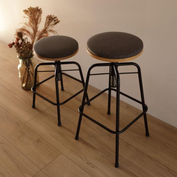 グラム スツール ロータイプ 高さ調整可 回転チェア 弘益 GLM-ST001FL Mash GLam STOOL チャコールグレー チェア デスクチェア