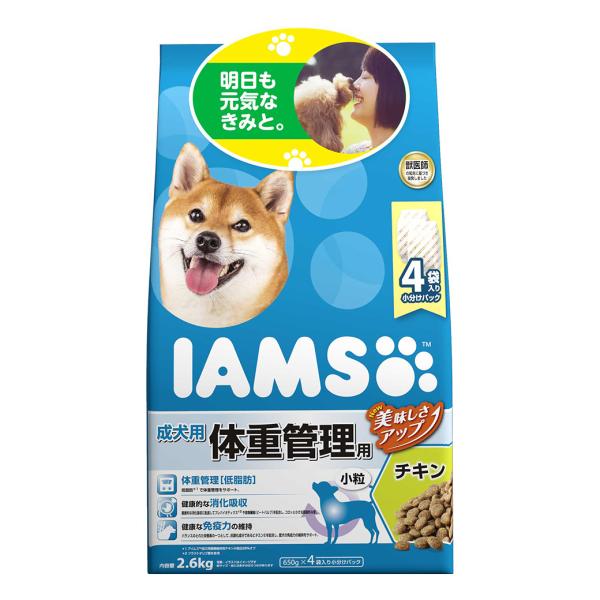 アイムス Iams 成犬用 体重管理用 チキン 小粒 2 6kg ドッグフード ドライ アダルト 犬 いぬ Dog ドックフード 肥満 ペッツビレッジクロスpaypayモール 通販 Paypayモール