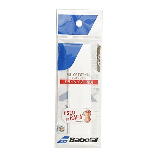 バボラ (Babolat) テニス用オーバーグリップ VS ORIGINAL (VSオリジナル) JAP ホワイト 長さ110cm 厚さ0.