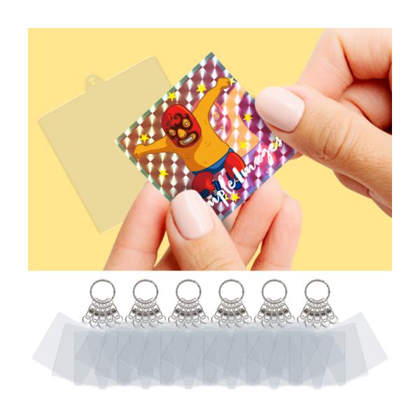 アクリル キーホルダー オリジナル 貼れる シール ステッカー 写真