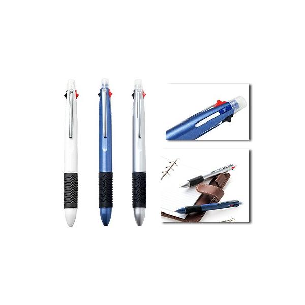 名入れ オリジナル ボールペン マルチファンクションペン V010099 500本 3色 シャープペン 消しゴム 1色印刷