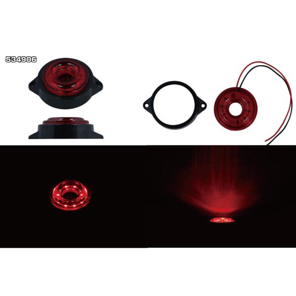 ジェットイノウエ 534906 LEDサイドマーカー丸型 24V車用 レッド