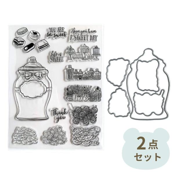 こちらはダイカット用抜型とクリアスタンプのセットになります。型は5種類あります。スクラップブッキングやアルバム、カード作りにお役立てください。取扱説明書はありません。【サイズ】画像を参考にしてください。1マス1cmです。【材質】型：炭素鋼、...