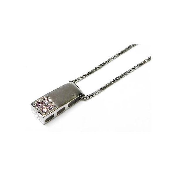13-39】Pt850 Pt900 ダイヤモンド0.04ct ペンダントネックレス【菊地