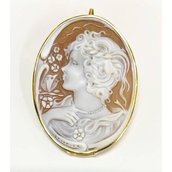 13-97】K18 カメオ ペンダントブローチ【菊地質店】 : 菊地質店