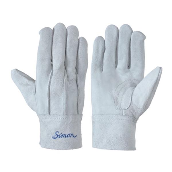 シモン simon 107AP 3双入　作業革手袋 皮手袋 牛床革 手袋 背縫い 革　革手袋　107 AP　3双