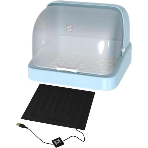 【最適な成長環境】内蔵のヒーターパッドが安定した熱を供給し、ひな鳥が快適で健康的に育つ環境を維持します。寒暖差の影響を軽減し、ひよこやインコ、アヒルなど小鳥の免疫力低下や体調不良を防ぎます。【3段階温度調節】温度は高・中・低の3段階で簡単に...