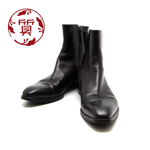 楠本質店 元住吉 Gucci グッチ メンズブーツ ブラック レザー 6 1 2サイズ 約25 5cm 5 楠本質店 Yahoo ショッピング店 通販 Yahoo ショッピング