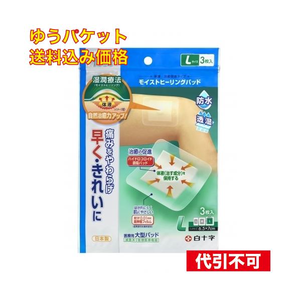 ゆうパケット）FC モイストヒーリングパッド Lサイズ 3枚入