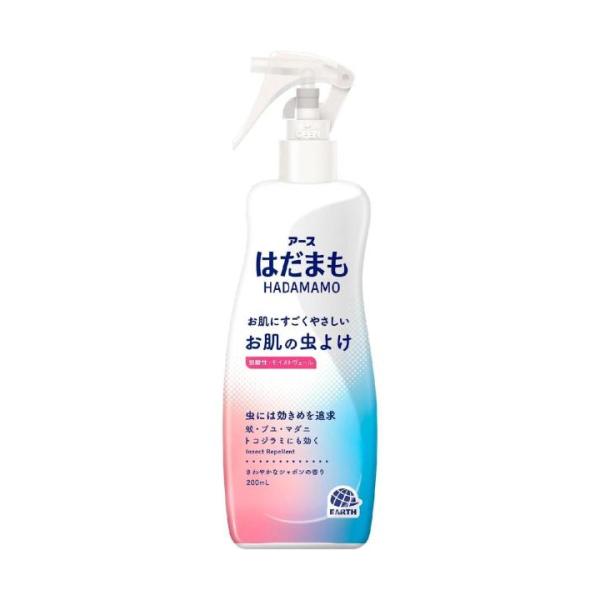 お肌にやさしいうるおい成分配合　はだまもミスト 200mL　汗や水に強いミストタイプのディート配合虫よけ（蚊/ブヨ/アブ/ノミ/マダニ/トコジラミ/ヤマビル）