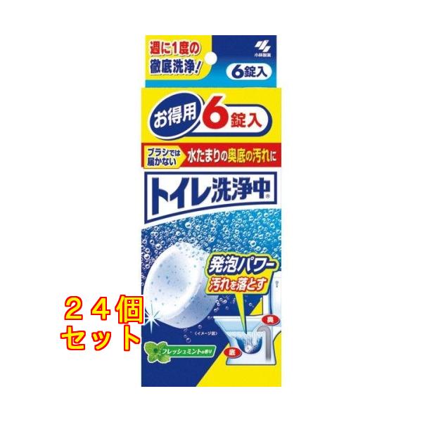 小林製薬 トイレ洗浄中 フレッシュミントの香り 6錠×24個