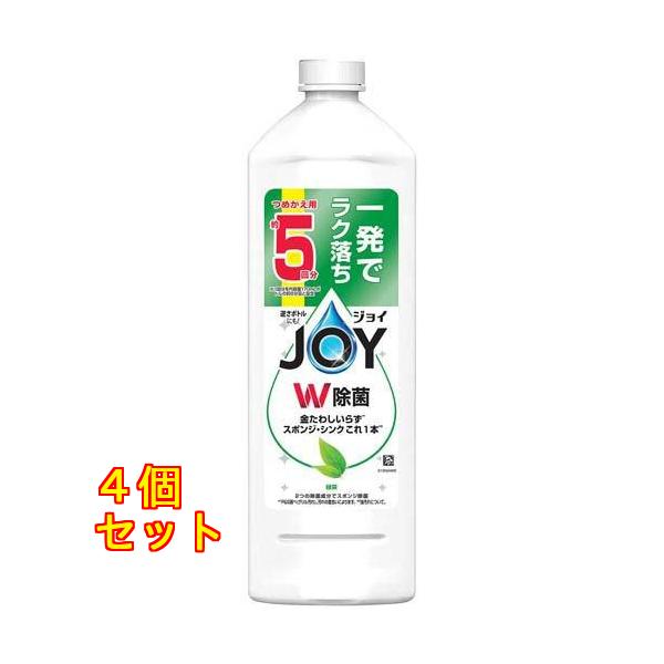 P&Gジャパン JOY W除菌 ジョイコンパクト 緑茶の香り 670mL (詰め替え用 特大サイズ) ×4個