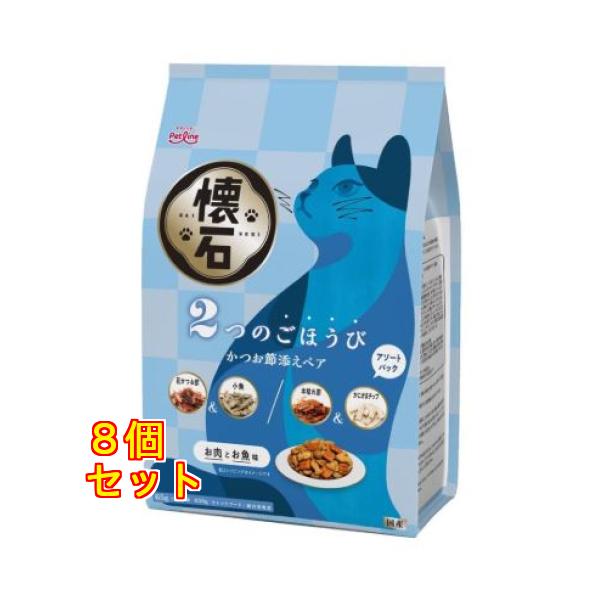 ペットライン 懐石 2つのごほうび かつお節添えペア 650g（65g×10袋入り）×8個