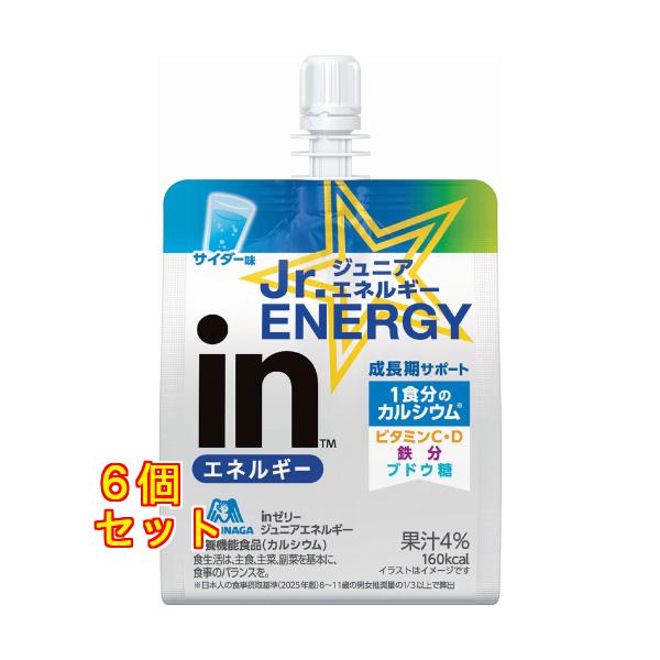 ｉｎゼリージュニアエネルギーサイダー味×6個
