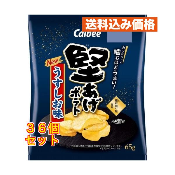 カルビー 堅あげポテト うすしお味 65g×36個 : クスリのアオキhappy