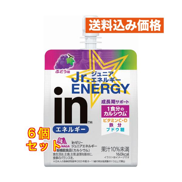 ｉｎゼリージュニアエネルギーぶどう味×6個