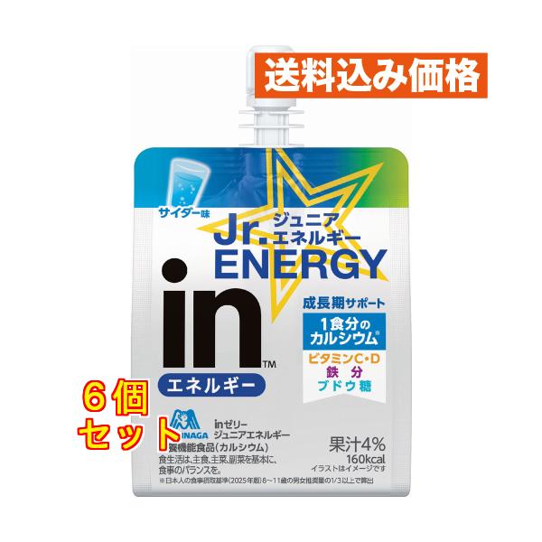 ｉｎゼリージュニアエネルギーサイダー味×6個