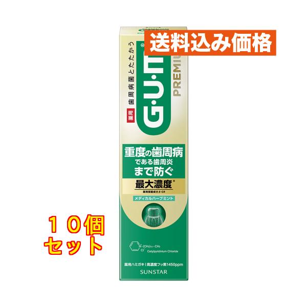 サンスター ガム プレミアム デンタルペースト メディカルハーブミント 85g×10個