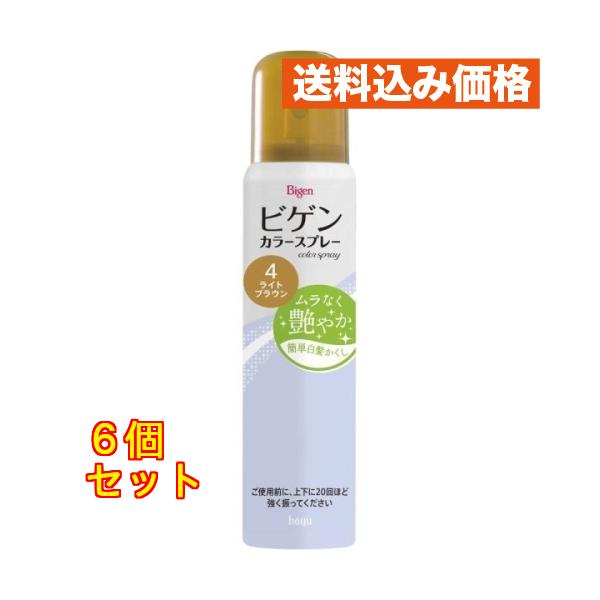 ビゲン カラースプレー 4 ライトブラウン 82g×6個