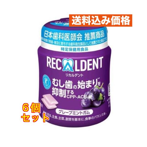 リカルデント グレープミントガム ボトル×6個
