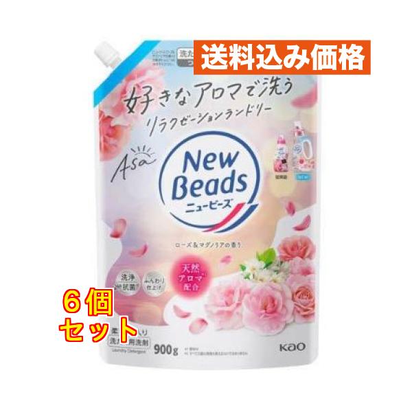 花王 ニュービーズ ローズ＆マグノリアの香り つめかえ用 900g×6個