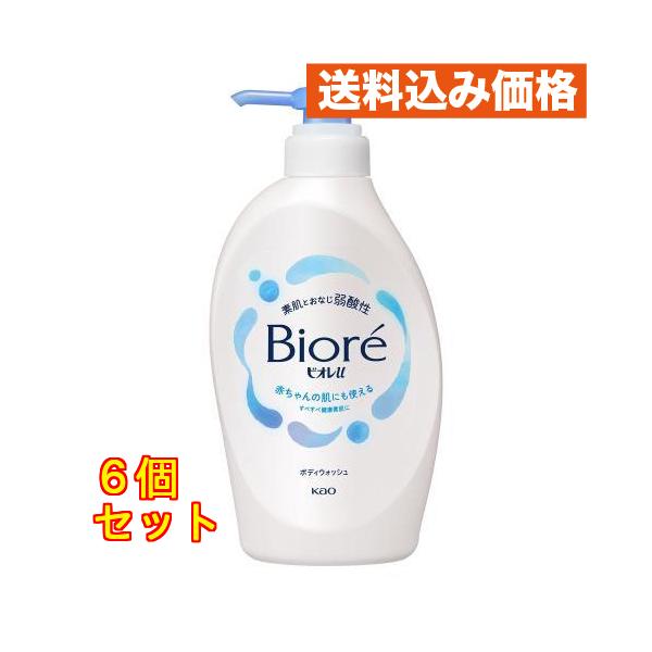 花王 ビオレu ポンプ 本体 450mL ボディウォッシュ 液体タイプ ×6個
