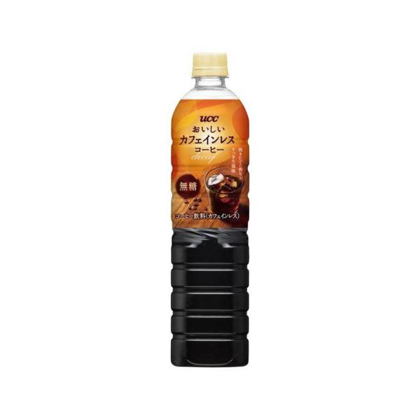 UCC おいしいカフェインレスコーヒー 無糖 900ml ペットボトル 12本 1ケース 送料無料