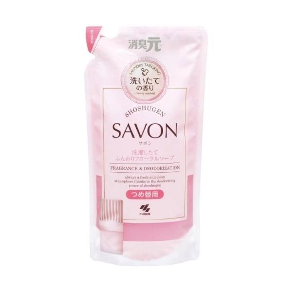 他サイト： 消臭元 SAVON 洗濯したてふんわりフローラルソープの香り つめ替用 400mlの商品画像