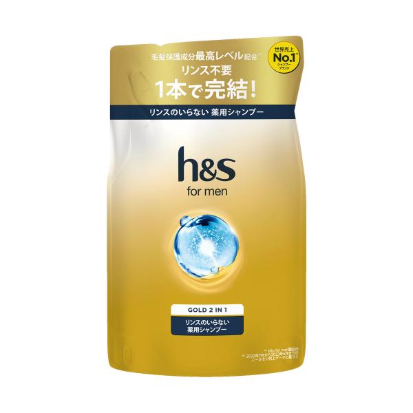 h＆s for men ゴールド 2in1シャンプー つめかえ用 300ml : クスリの
