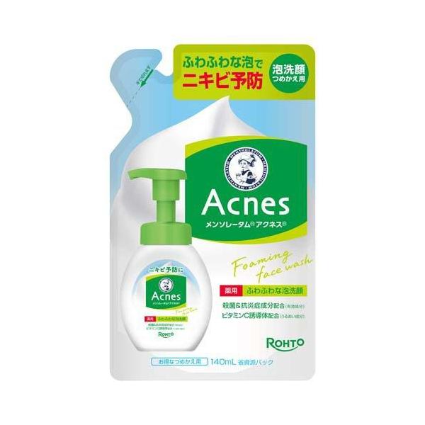 メンソレータム アクネス 薬用ふわふわな泡洗顔 つめかえ 140mL