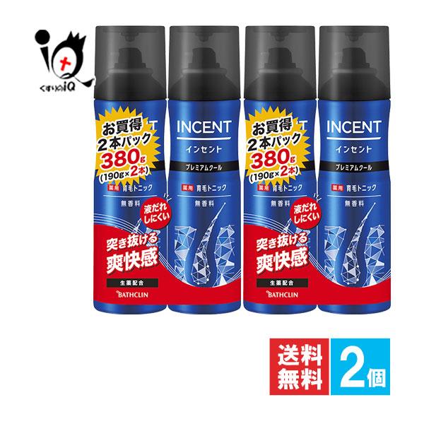 【医薬部外品】インセント 薬用育毛トニック 無香料プレミアムクール 190g×2本入【バスクリン】2つの生薬エキスが血行促進、毛根を活性化、抜け毛予防＆育毛頭皮から整えるセルフメンテナンス● 液だれしにくく、気になる部分にじわっと浸透する、...