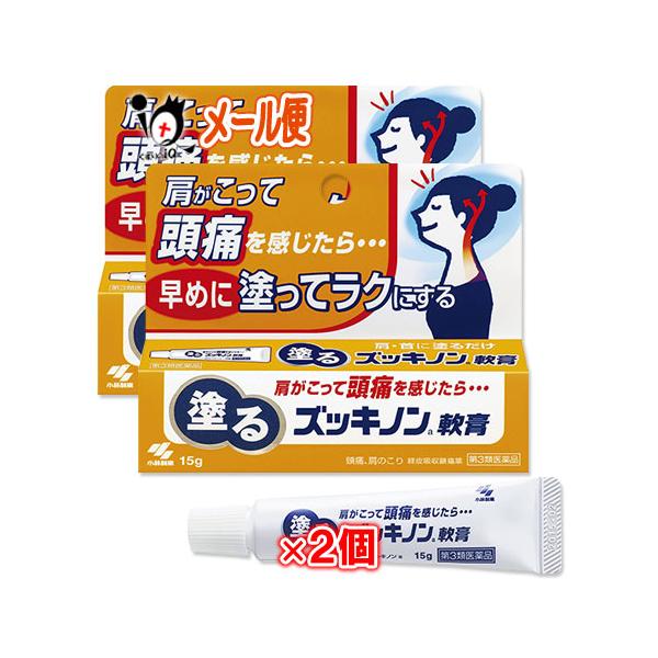 【第3類医薬品】★塗るズッキノン 15g×2個セット【小林製薬】肩がこって頭痛を感じたら…早めに塗ってラクにする肩がこって頭痛を感じたら…早めに塗ってラクにする