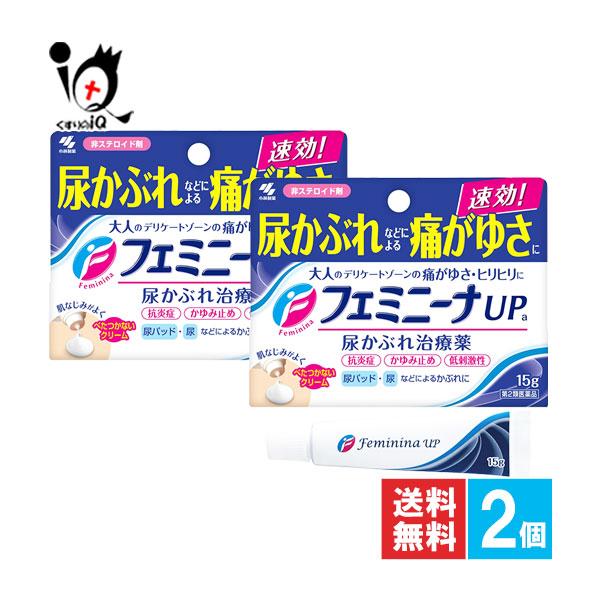 【第2類医薬品】★フェミニーナUPa 15g【小林製薬】● 尿やパッドなどによりデリケートゾーンにおきた炎症を鎮める塗り薬です。● かゆみを素早く鎮める成分配合です。● 非ステロイド性のクリームです。