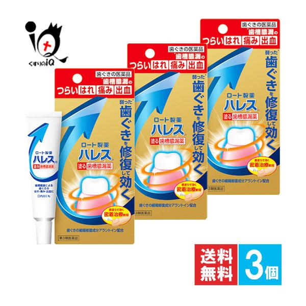 【第3類医薬品】ハレス口内薬 15g ×3個セット【ロート製薬】【メール便送料無料】本来の強い歯ぐきへ再活サポート