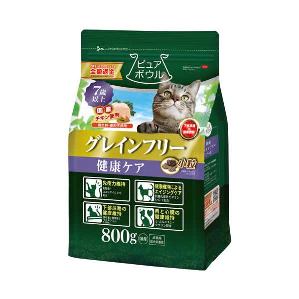 ペットライブラリー ピュアボウル グレインフリー 健康ケア 7歳以上成猫用 (800g) 猫用 ドライ 総合栄養食 キャットフード
