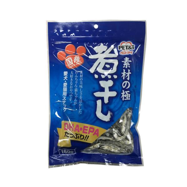 ペットアイ 素材の極 煮干し (160g) 犬猫用 間食 ドッグ＆キャットスナック おやつ