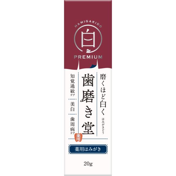 他サイト： ネイチャーラボ 歯磨き堂 薬用ホワイトニング ペースト プレミアム (20g) 歯磨き粉 ハミガキ粉 知覚過敏 美白 歯周病ケア　医薬部外品の商品画像