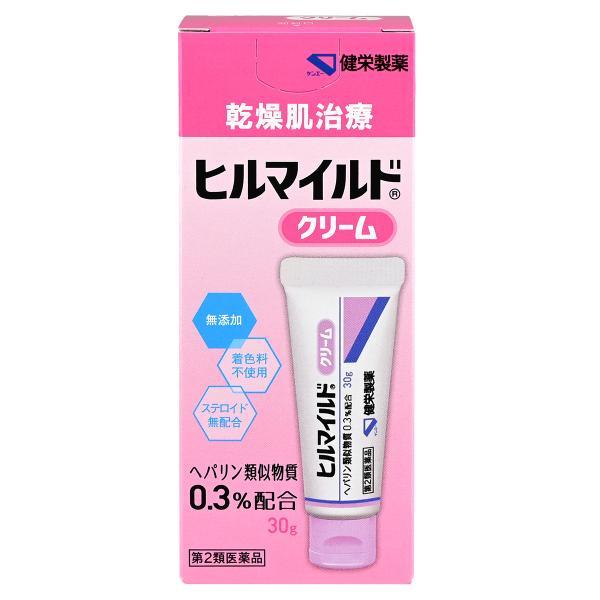 （健栄製薬）ヒルマイルドクリーム 30g 乾燥肌　ヘパリン類似物質クリーム（第2類医薬品）