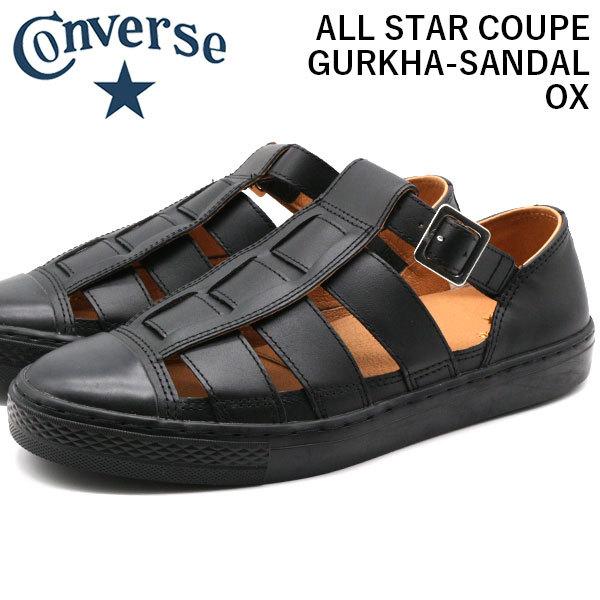 コンバース オールスター グルカサンダル ブラック 28cm レザー CONVERSE（コンバース） オールスター サンダル メンズ 靴 黒 ブラック