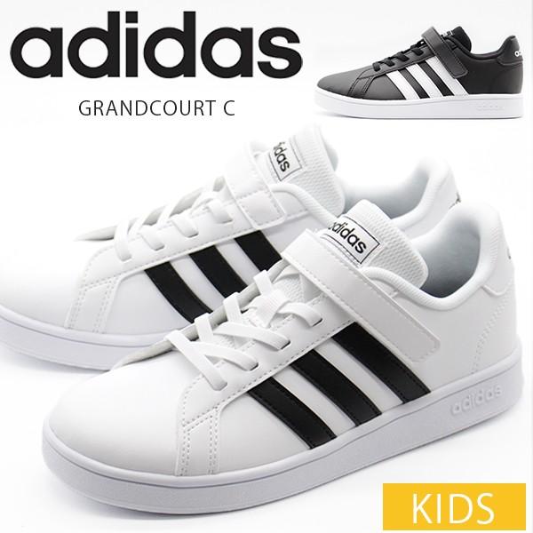 アディダス スニーカー キッズ ジュニア 子供 靴 白 黒 ホワイト ブラック シンプル Adidas Grandcourt C Adsagrcc 靴のニシムラ Yahoo Japan店 通販 Yahoo ショッピング