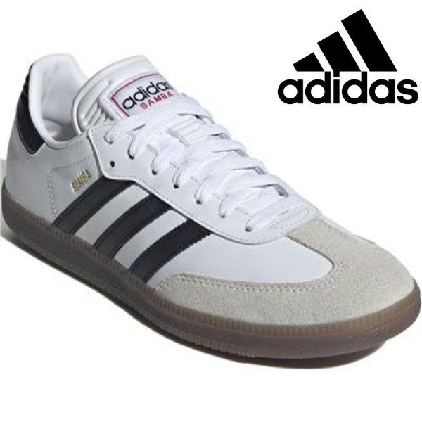 adidas Samba ホワイト/グレー/ブラック adidas（アディダス） スニーカー レディース 靴 レザー シンプル