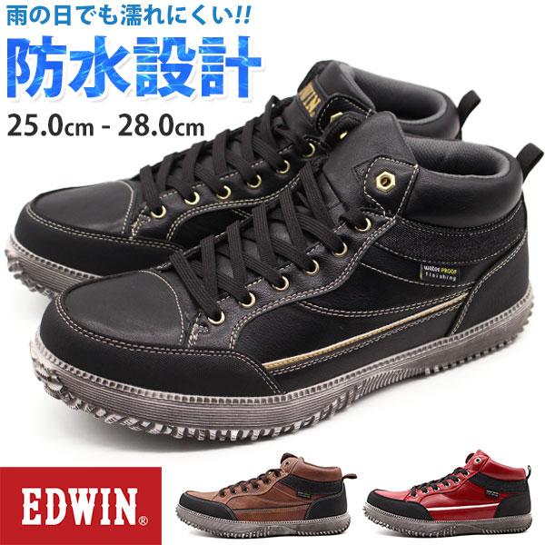 EDWIN エドウィン スニーカー メンズ 靴 黒 ブラック 茶色 EDWIN エドウィン スニーカー メンズ 靴 黒 ブラック 茶色