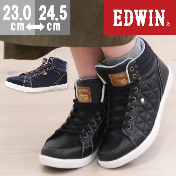 スニーカー レディース エドウィン ハイカット おしゃれ 軽量 快適 歩きやすい ふかふか Edwin Edw 4156 Edw4156 靴のニシムラ Yahoo Japan店 通販 Yahoo ショッピング