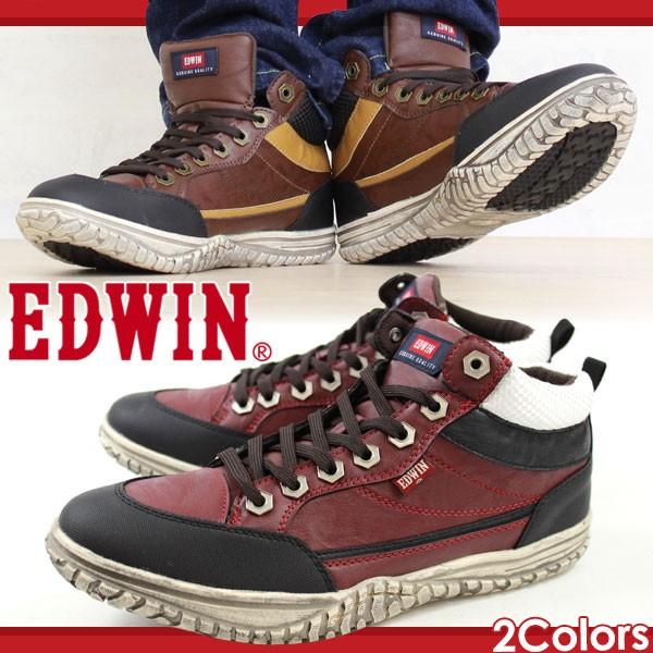 ◆えと EDWIN（エドウィン） スニーカー ミッドカット メンズ 靴 EDWIN EDM