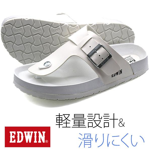 EDWIN（エドウィン） サンダル メンズ 靴 トングサンダル 白 ホワイト